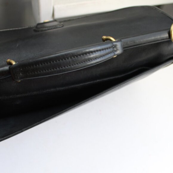 Coach Leatherware VTG Black Turn Lock Beekman Computer Bag Briefcase USA 5266 - Picture 6 of 8